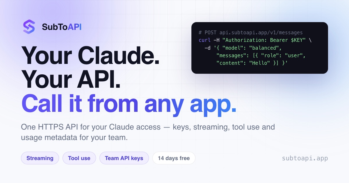 Claude API Curl Example: Requests, Headers & Errors · SubToAPI Blog